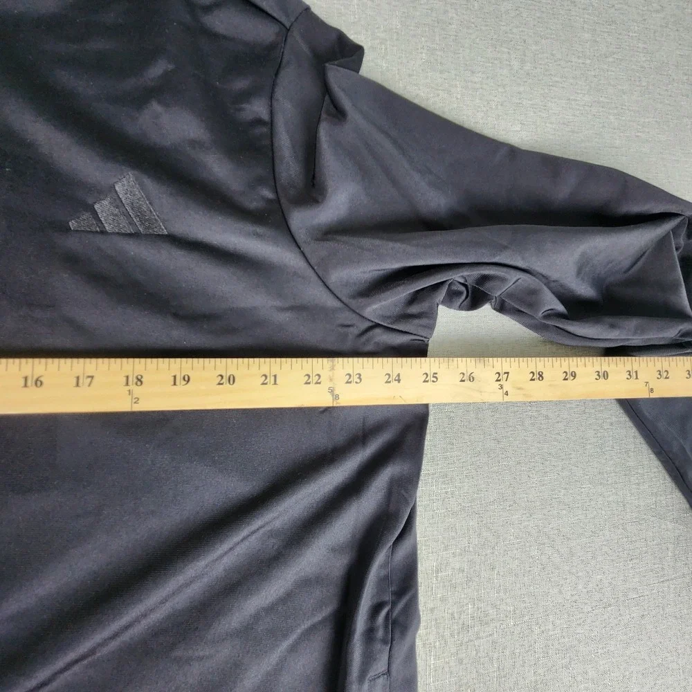 Adidas Mens Full Zip Track Jacket Black Recycled Polyester XL NWT